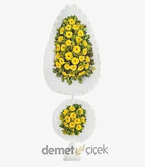 Sarı Gerbera Çift Kat Çelenk