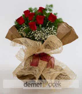7 Kırmızı Gül Buketi