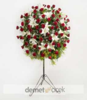 Kırmızı Gül ve Lilyum Ferforje