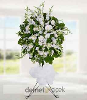 Glayör ve Beyaz Gerbera Ferforje