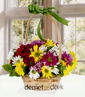 Karışık Çiçek Sepeti